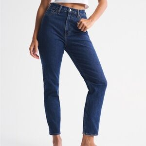 Abercrombie & Fitch Ankle Straight Ultra High Rise Blue Jeans 30 SHORT Curve